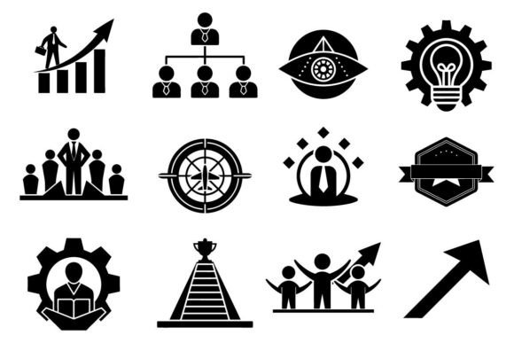 Advancement Vector Icon Set: Graphics & Illustrations