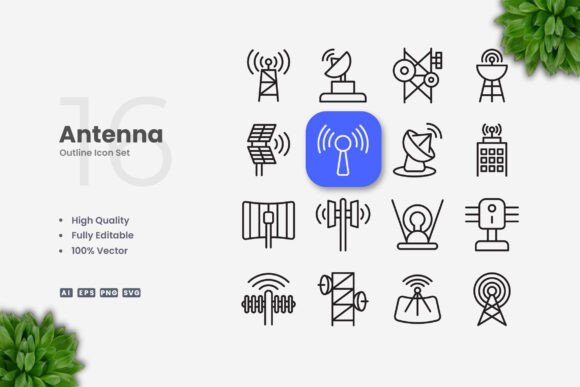 Antenna Icons: Graphics for Modern Design