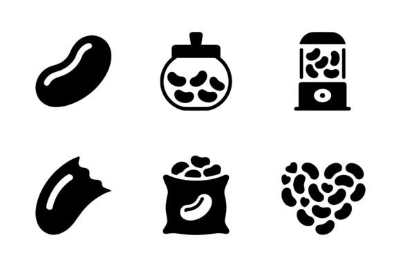 Bean Legume Food Icon Set EPS: Graphics and Icons Review