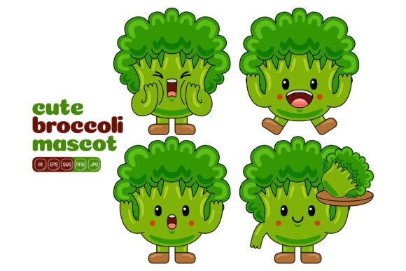 Cute Broccoli Mascot Graphics & Illustrations Review