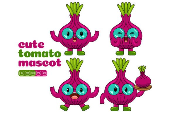 Cute Onion Mascot Vector Pack 01: Graphics & Illustrations