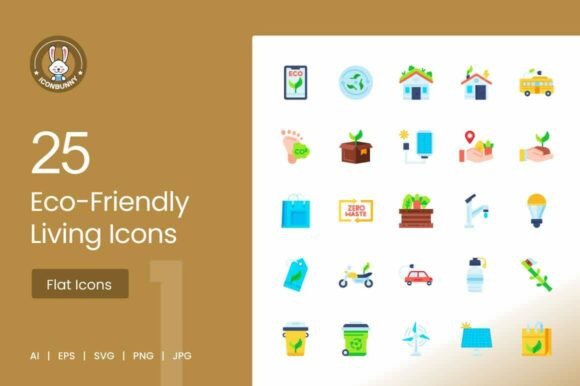 Eco-Friendly Living Flat Multicolor Graphics and Icons Review