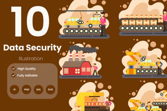 Factory Illustration Pack: Industrial Graphics & Illustrations
