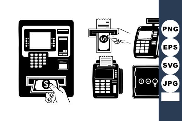 Review: Minimalist Black Banking Icons for Embroidery