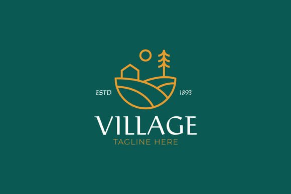 Village Logo Rural Countryside Abstract: Graphics & Logo Templates